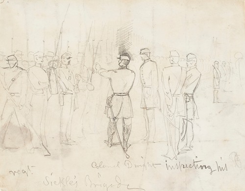 Col. Dwight Inspecting His Regiment