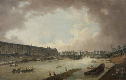La Grande Galerie, le Pont-Neuf et l’île de la Cité, vus du Pont Royal.