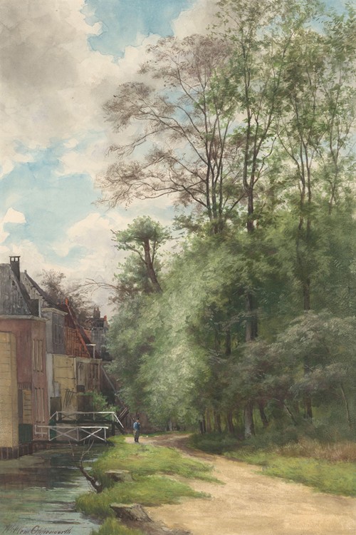 Gezicht langs de sloot bij het Bezuidenhout in het Haagse Bos