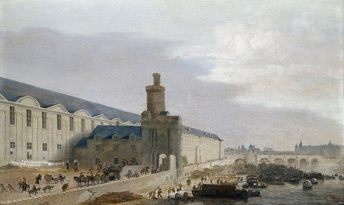 La Grande Galerie du Louvre avec la porte Neuve et la tour de Bois