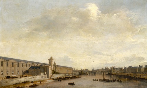 La Grande Galerie du Louvre, avec la porte Neuve et la tour de Bois