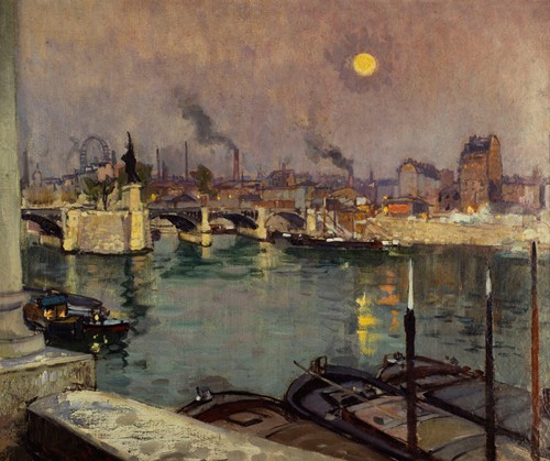 Le Pont de Grenelle, vu de la maison de l’artiste, quai Louis-Blériot, actuels 15ème et 16ème arr