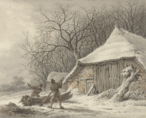 Winterlandschap met boerderij bij het Voorbroek te Terborg