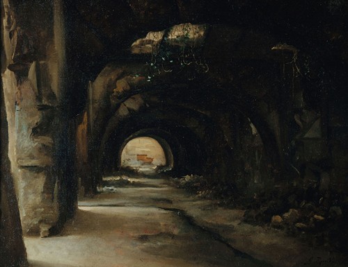 Les Ruines de l’ancienne Cour des comptes, à l’emplacement de l’actuel musée d’Orsay. 7ème arrondissement.