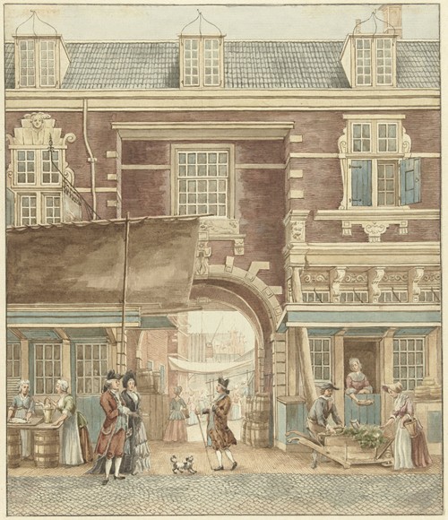 De Kleine Vispoort op de Vijgendam met een doorkijk naar de Vismarkt