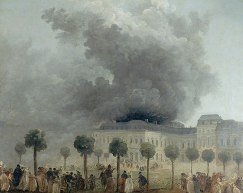 L’incendie de l’Opéra, vu des jardins du Palais-Royal, le 8 juin 1781