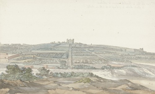 Gezicht op Vedala paleis van de grootmeester, gelegen in het Boschetto op Malta