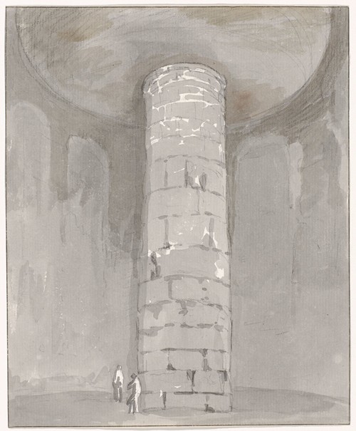Interieur van toren op het graf van Ciceron tussen Itri en Gaeta