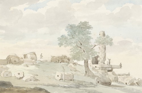 Resten van Herculestempel binnen muren van oude Agrigento