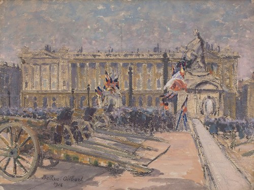 La place de la Concorde le jour de l’Armistice, le 11 novembre 1918