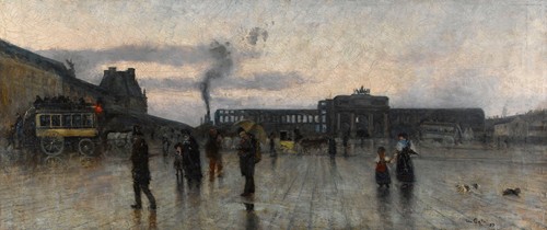 Les ruines des Tuileries et la place du Carroussel, 1er arrondissement.