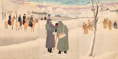 Photographing Our Troops Fighting on the Streets of Niuzhuang Fortress