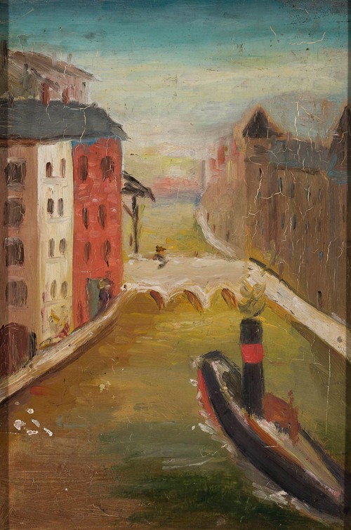 Ship in a city (1920)