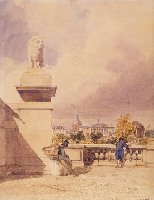 Le pont de la Concorde et la Chambre des Députés, vue prise de la terrasse des Tuileries