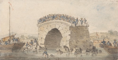 Remains of a Bridge at San-Sien-Wey on the Pei-Ho near Tong-Tcheou, August 15, 1793 (1793)