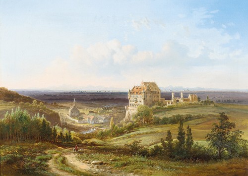 View of Schloß Haunsheim in the district of Dillingen on the Danube