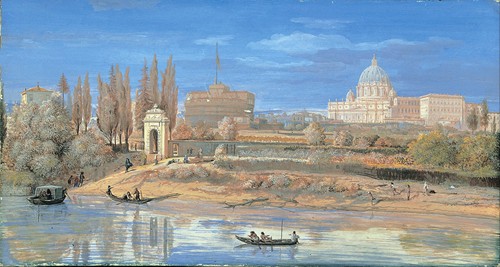 View of the Castel Sant’Angelo and the Vatican seen from Prati di Castello