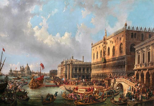 The Blessed Doge Francesco Morosini in 1693 leaves Venice to fight the Turks at the Peloponnese