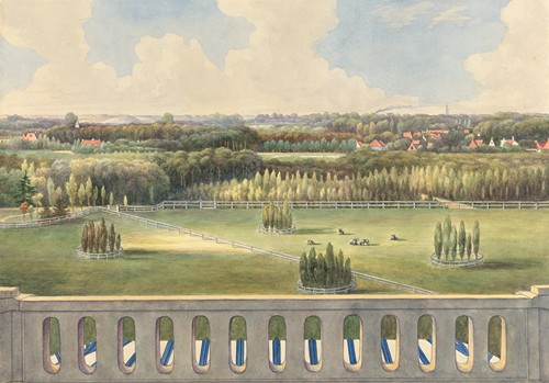 Boschbeek & Groenendaal; View from Turret towards Posthuis, Blanchisferies, Haarlem and Zantvaard