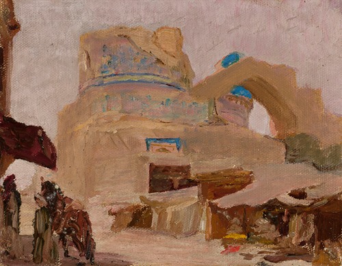 Samarkand – Bibi-Khanym, tomb of Tamerlane’s wife. From the journey to Turkestan