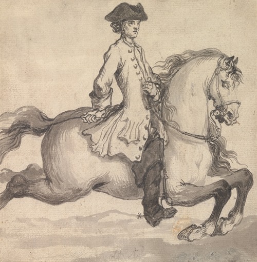 The Capriole, When He Rises Before & at the Same Time Thro’s Out His Hind Legs & Quarters Upon a Strait Line