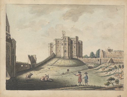 Original Antique store Engraving Illustrating Keelder Castle in Northumberland 1779