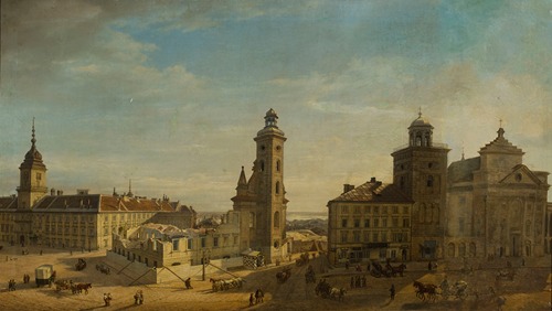 Demolition of the church St. Clara and the Bernardine nunnery in Warsaw