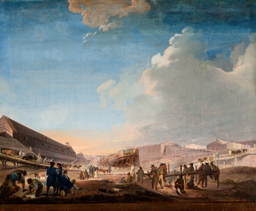 The Galley Dock at Sveaborg under Construction, viewed from west