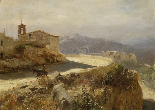 Italian landscape with a donkey (1880)