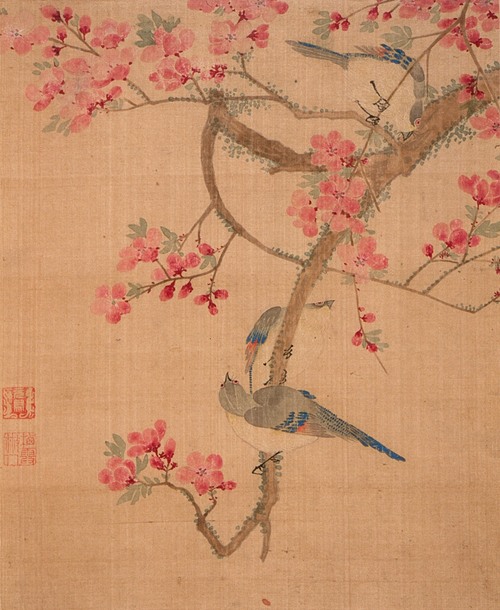 Peach Blossoms and Birds (1690)