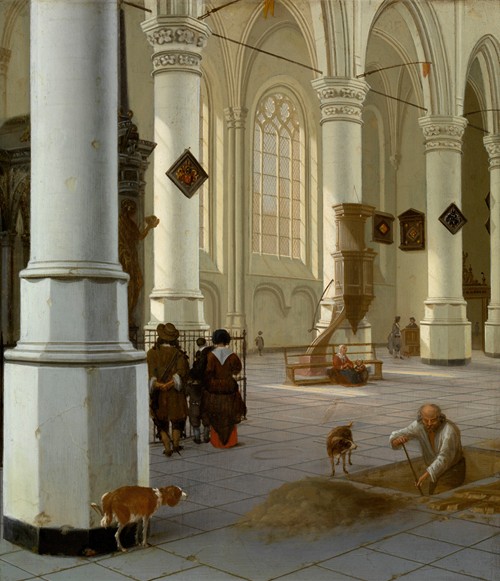 Interior of the ‘Nieuwe Kerk’ , new Church, in Delft