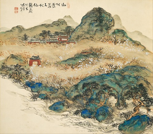 【絵】　★ 油画 東南アジア河岸風景図 ★　作家物　純手描き 真作保証　西洋書画 歐米美術】 ☆ 油画 東南アジア河岸風景図 ☆ 作家物 純手描き