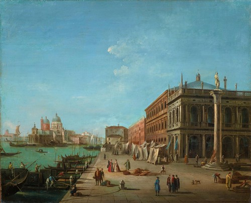 The Molo, with the Palazzo della Zecca and the Biblioteca Marciana, the church of Santa Maria della Salute beyond