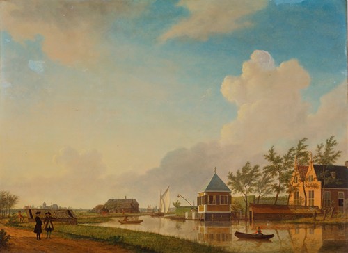 A view of Buitenplaats Groeneveld on the river Holendrecht between Ouderkerk aan de Amstel and Abcoude