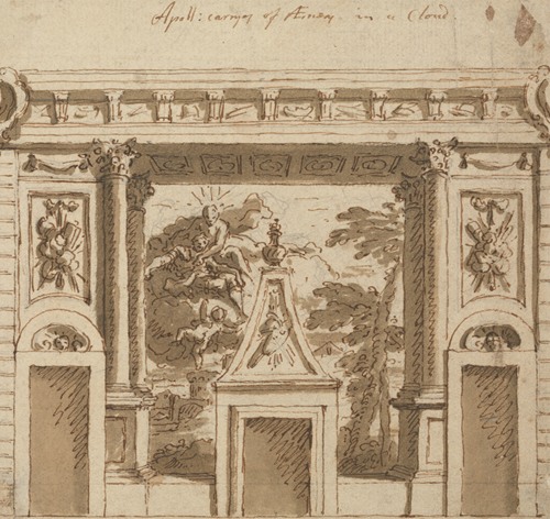 A Design for a Mural Executed in the Salon at Roehampton House, Surrey; Apollo Carrying off Aeneas in a Cloud