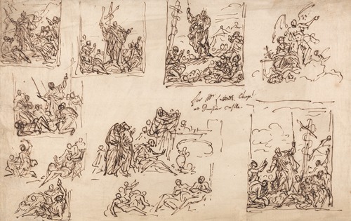 Moses and the Brazen Serpent – Design for the chapel at Dunster Castle