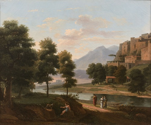 Jean-Victor Bertin (French, 1767-1842) Mountainous Landscape with Classical  Figures Auction Number 2704B Lot Number 339