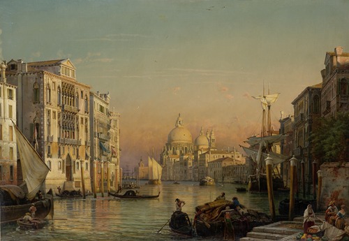 The Canal Grande in Venice with a View of Santa Maria della Salute