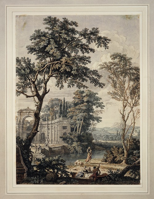 Arcadian Landscape with Palace Architecture