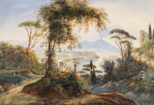 Ansicht von Neapel mit dem Golf und dem Vesuv im Hintergrund
