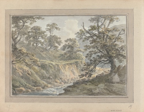 Views in England, Scotland, and Wales: Tour in Scotland: Landscape with Stream