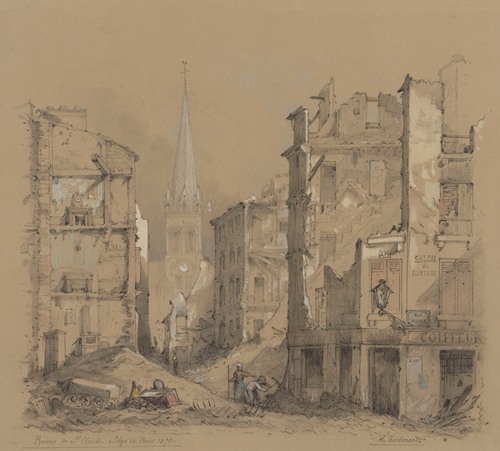 Ruins of the Saint-Cloud Church at the Siege of Paris