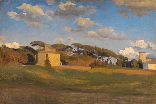 Die ‘Casina di Raffaello’ und ein Aussichtsturm im Park der Villa Borghese