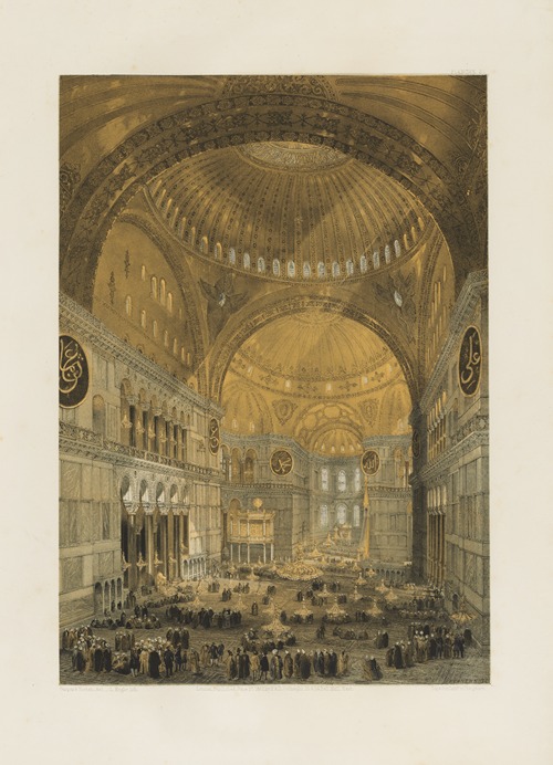 Aya Sofia, Constantinople; as recently restored by order of H. M. the sultan Abdul-Medjid Pl.03
