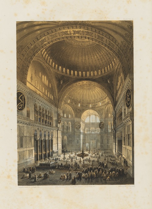 Aya Sofia, Constantinople; as recently restored by order of H. M. the sultan Abdul-Medjid Pl.04