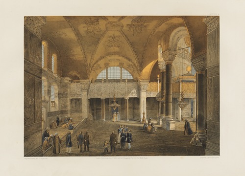 Aya Sofia, Constantinople; as recently restored by order of H. M. the sultan Abdul-Medjid Pl.09