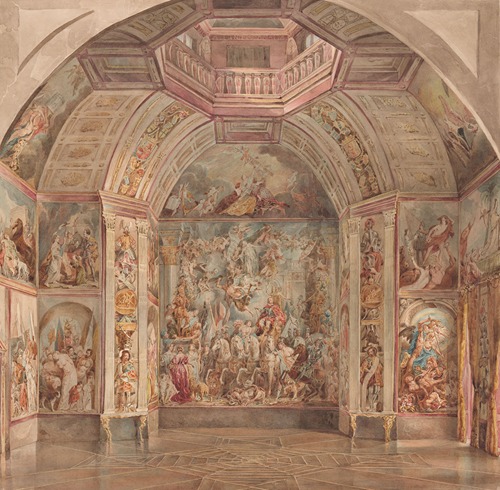 West Wall of the Oranjezaal, Huis ten Bosch, The Hague