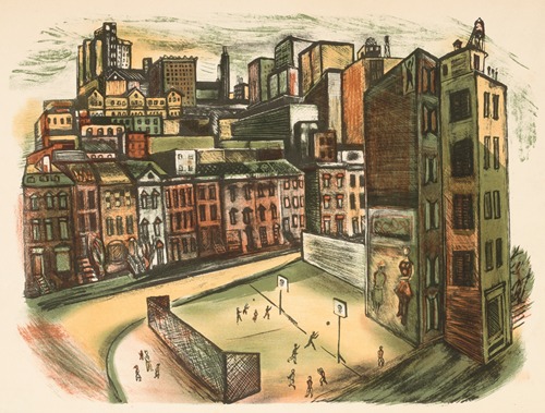 City Scene with Playground