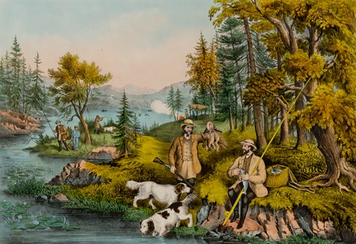 Hunting, Fishing and Forest Scenes–Good Luck All Around