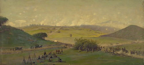 General view of the Union lines on the morning of July 3rd, 10 AM, during the attack of Johnston’s Div. C.S.A.